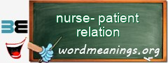 WordMeaning blackboard for nurse-patient relation